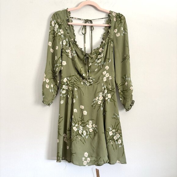 NEW Reformation Remi Mini Dress Green Floral Bonita Women’s Size 8 - Picture 2 of 11